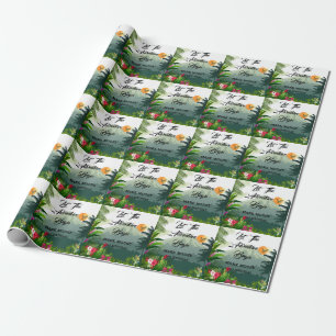 Berg, bos & zonsondergang cadeaupapier