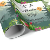 Berg, bos & zonsondergang cadeaupapier (Rol Hoek)