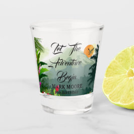 Berg, bos & zonsondergang shot glas