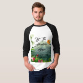 Berg, bos & zonsondergang t-shirt (Voorkant volledig)
