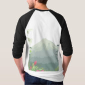 Berg, bos & zonsondergang t-shirt (Achterkant)