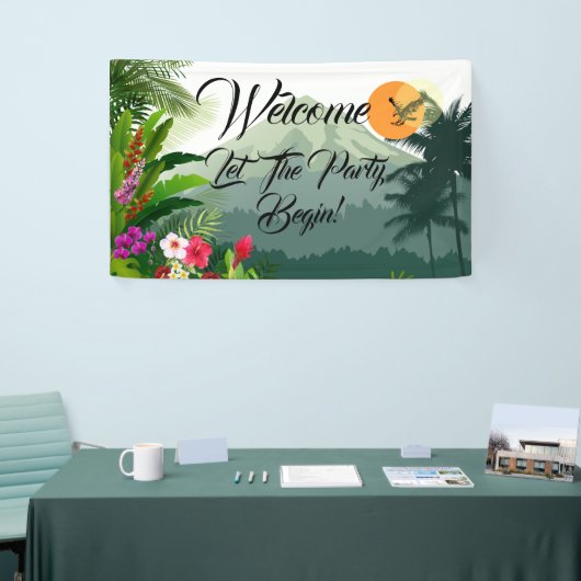 Berg & Bos Zonsondergang Verjaardag Spandoek (Beurs)