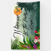 Berg & Bos Zonsondergang Verjaardag Spandoek (Verticaal)