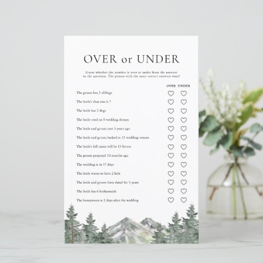 Berg boven of onder Vrijgezellenfeest (Staand voorkant)