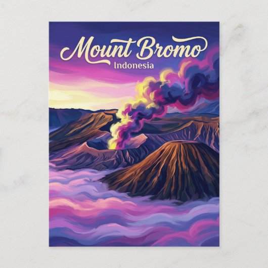 Berg Bromo Indonesië Briefkaart (Voorkant)