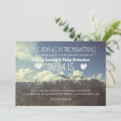 berg bruiloft uitnodigingen (Staand voorkant)