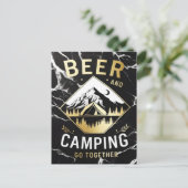 Berg Camping & Bier Briefkaart (Staand voorkant)
