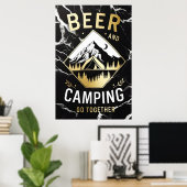Berg Camping & Bier Poster (Thuiskantoor)