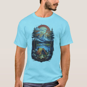 Berg Camping Terug Verpakking T-shirt