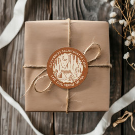 Berg Camping Weekend Bachelorette Ronde Sticker