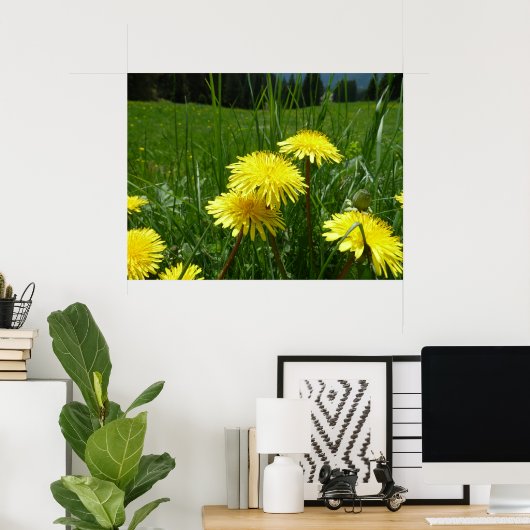 Berg Dandelions Poster (Thuiskantoor)