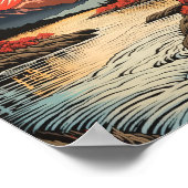 Berg 🏔️ & de avondzon ☀️ poster (Hoek)