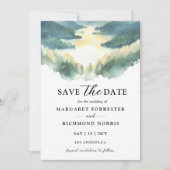 Berg Dennenboom Boho Rustieke Save The Date Kaart (Voorkant)