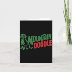 Berg Doodle Hond Liefhebbers Vintage Retro Buiten Kaart