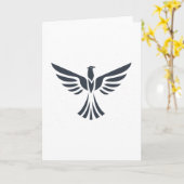 Berg Eagle Silhouette Kaart (Gele Bloem)