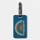 Berg-eiland Lake North Carolina Rainbow Bagagelabel (Achterkant verticaal)