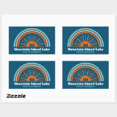 Berg-eiland Lake North Carolina Rainbow Rechthoekige Sticker (Vel)