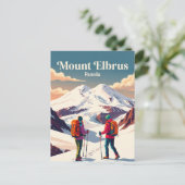 Berg Elbrus Rusland Briefkaart (Staand voorkant)