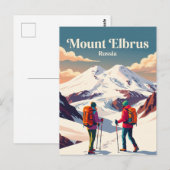 Berg Elbrus Rusland Briefkaart (Voorkant / Achterkant)