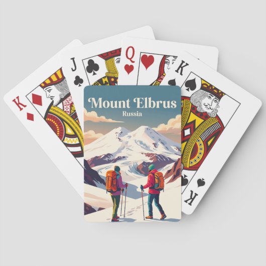 Berg Elbrus Rusland Pokerkaarten (Achterkant)