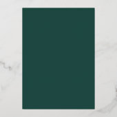 Berg Emerald Huwelijk  Folie Uitnodiging (Achterkant)
