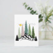 BERG EN BOMEN RUSTIGE NATUUR BRIEFKAART (Staand voorkant)