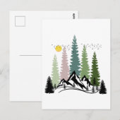 BERG EN BOMEN RUSTIGE NATUUR BRIEFKAART (Voorkant / Achterkant)