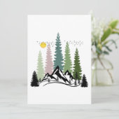 BERG EN BOMEN RUSTIGE NATUUR KAART (Staand voorkant)