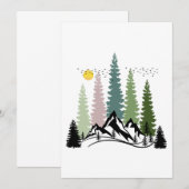 BERG EN BOMEN RUSTIGE NATUUR KAART (Voorkant / Achterkant)