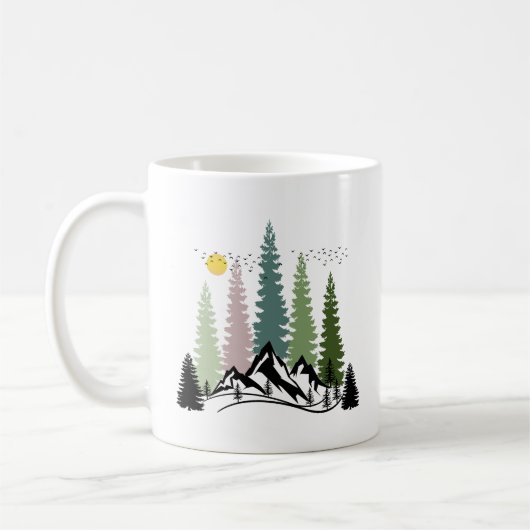 BERG EN BOMEN RUSTIGE NATUUR KOFFIEMOK (Links)