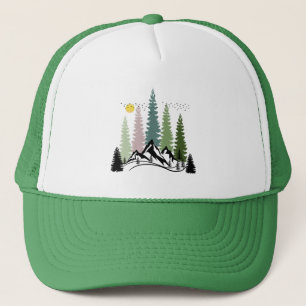BERG EN BOMEN RUSTIGE NATUUR TRUCKER PET
