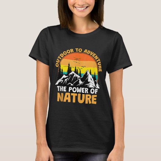 Berg- en boslandschap Silhouette 2 T-shirt (Voorkant)