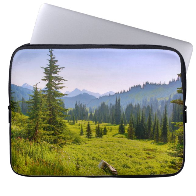 Berg- en boslandschap Washington State Laptop Sleeve (Voorkant)
