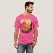 Berg- en bosscène Silhouette Mountains Cam T-shirt (Voorkant volledig)