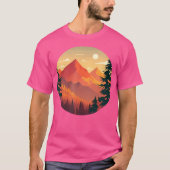 Berg- en bosscène Silhouette Mountains Cam T-shirt (Voorkant)