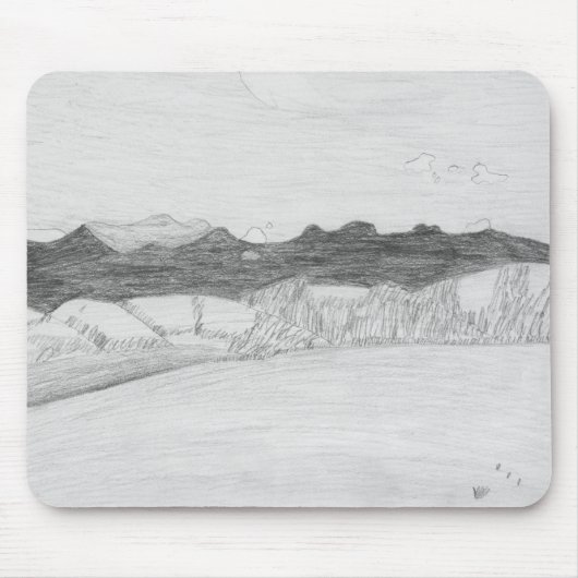 Berg en duinen mousepad muismat (Voorkant)