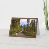 Berg en het Lege Wenskaart van Bomen Kaart (Voorkant)