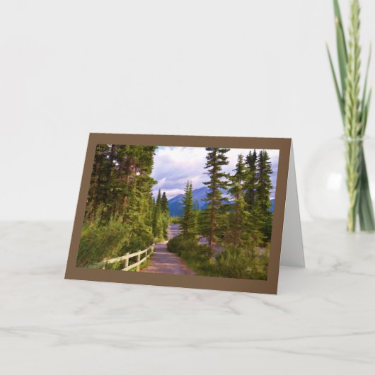 Berg en het Lege Wenskaart van Bomen Kaart (Voorkant)