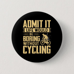Berg Fiets Mountainbike Fietser Weg Fietser Enthou Ronde Button 5,7 Cm