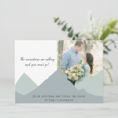 Berg Foto Save The Date Kaart (Staand voorkant)