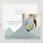 Berg Foto Save The Date Kaart (Voorkant / Achterkant)