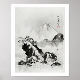 Berg Fuji (1887) vintage Japanse illustratie Poster