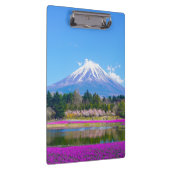 Berg Fuji Lake roze bloem Klembord (Rechts)