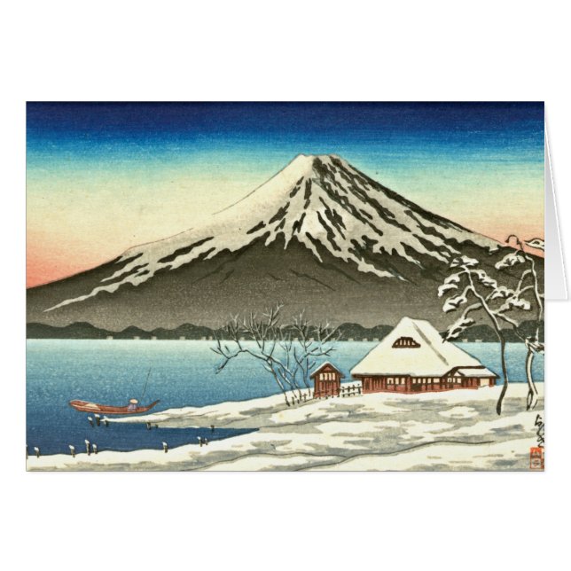 berg Fuji Winter 1890 (Voorkant Horizontaal)