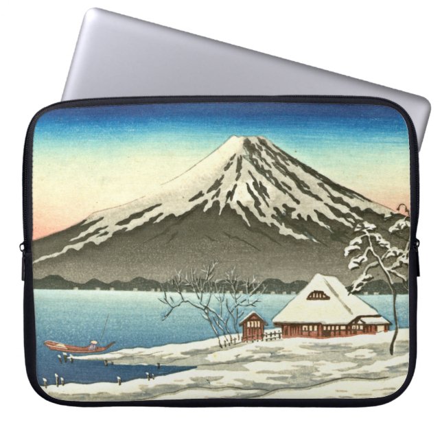 berg Fuji Winter 1890 Laptop Sleeve (Voorkant)