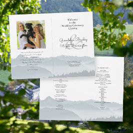 Berg Geplooid Huwelijksfoto Programma Sjabloon