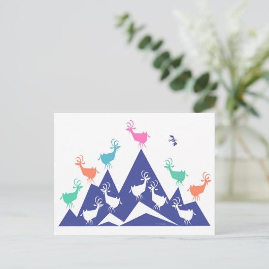 Berg Goats Briefkaart (Staand voorkant)