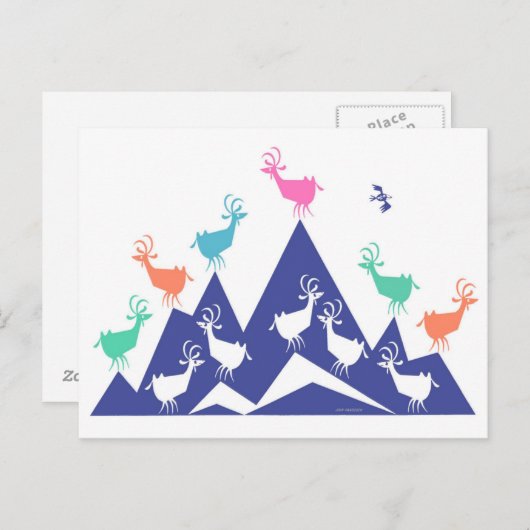 Berg Goats Briefkaart (Voorkant / Achterkant)