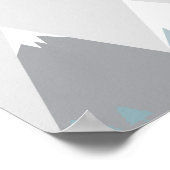 Berg Guest Book Page Alternatief Rustic Grey Poster (Hoek)