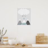 Berg Guest Book Page Alternatief Rustic Grey Poster (Keuken)